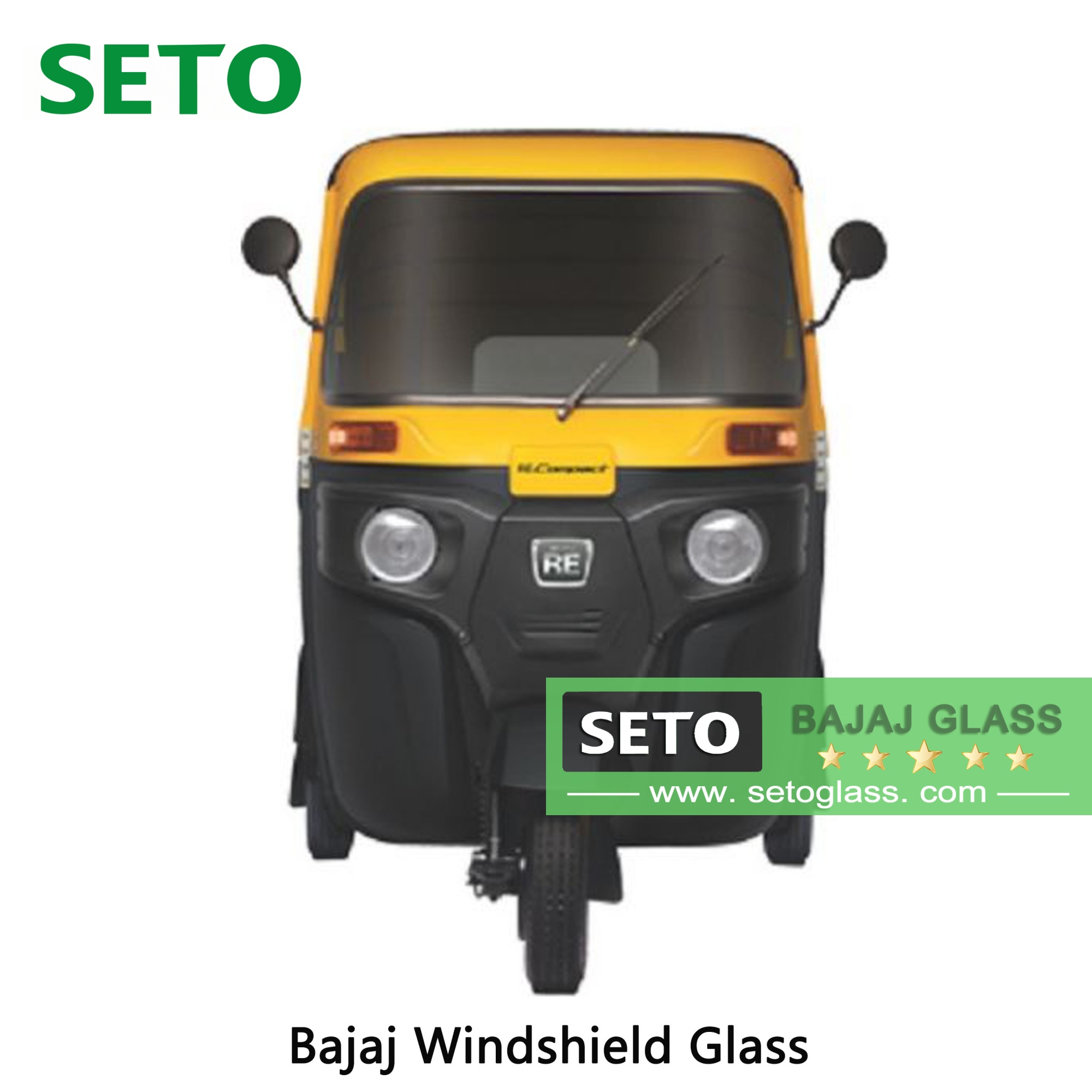 Bajaj re 225 Трехколесные части тела Bajaj Pulsa Auto Windshield Glass